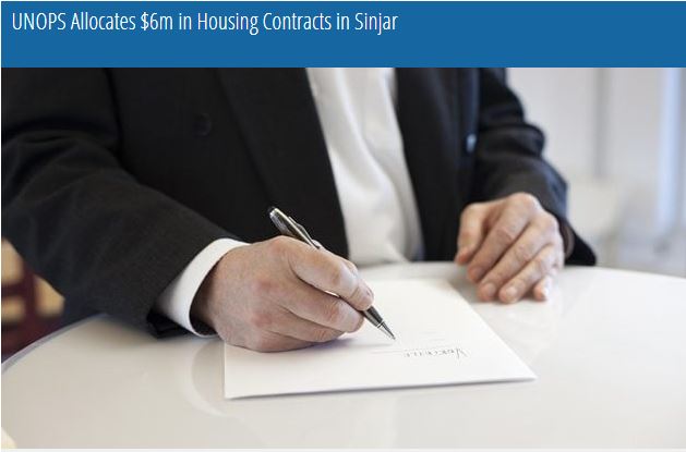 UNOPS Allocates $6m in Housing Contracts in Sinjar